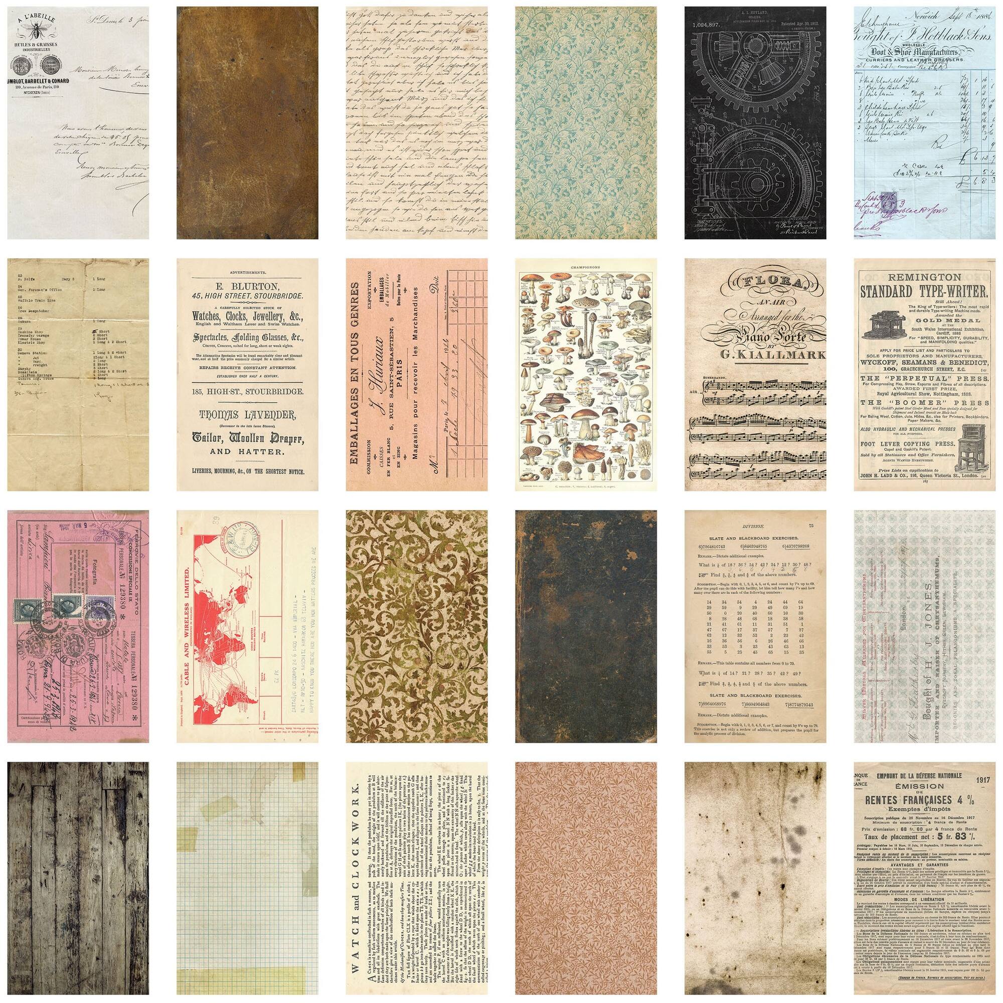 Idea-Ology Volume No.2 Backdrops 6" x 10" Double-Sided Cardstock, 24 Sheets